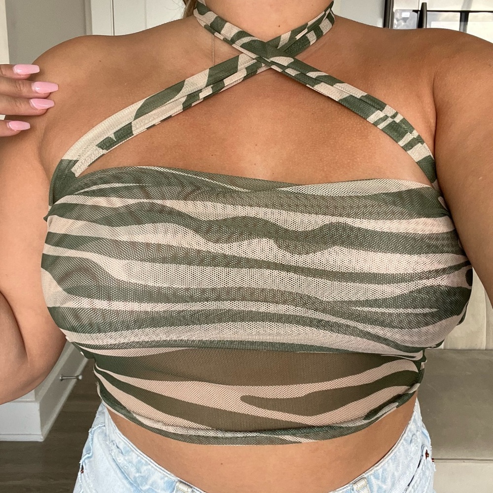 Olive green top